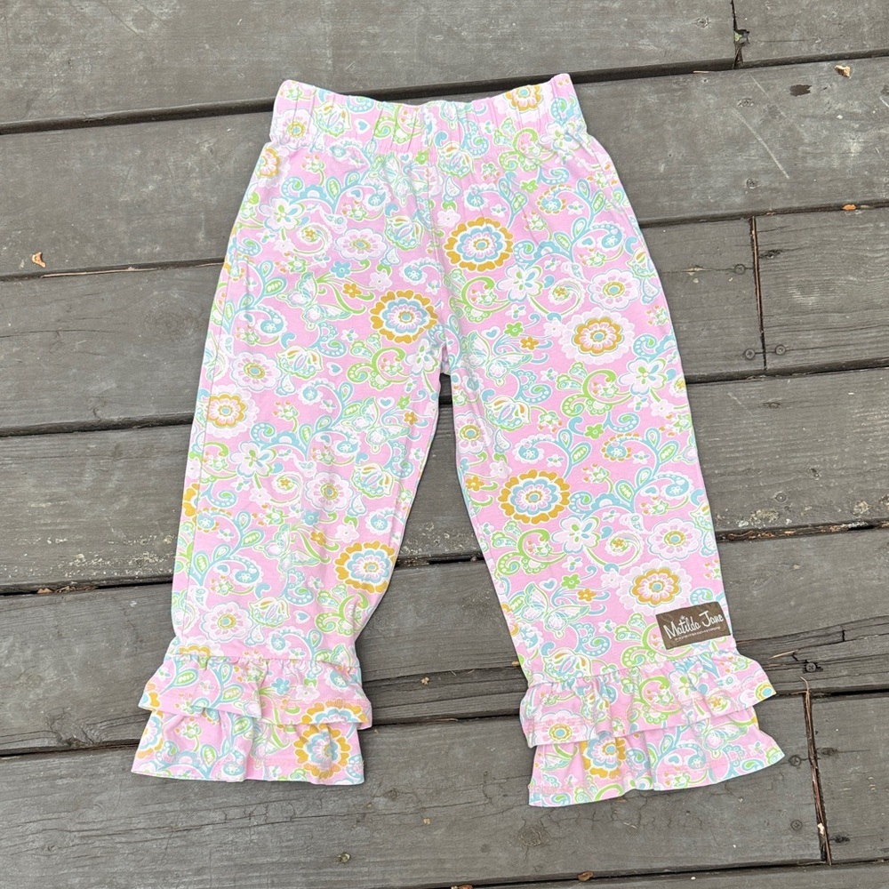 Matilda Jane Pink Floral Paisley Ruffled Bottoms size 10